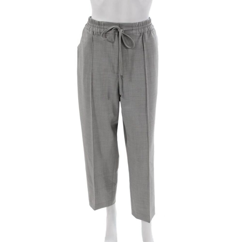 Club Monaco Women Ankle Pants Gray Polyester Drawstring Size 8